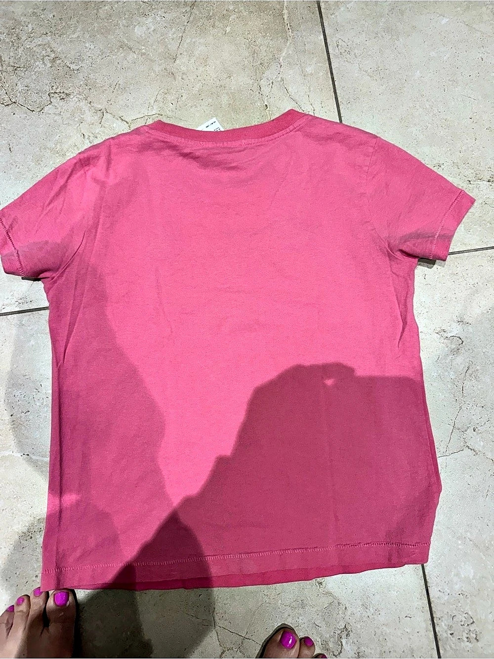 Helmut Lang Logo Embroidered Crewneck T-Shirt Pink Cotton Tee large - Picture 2 of 4